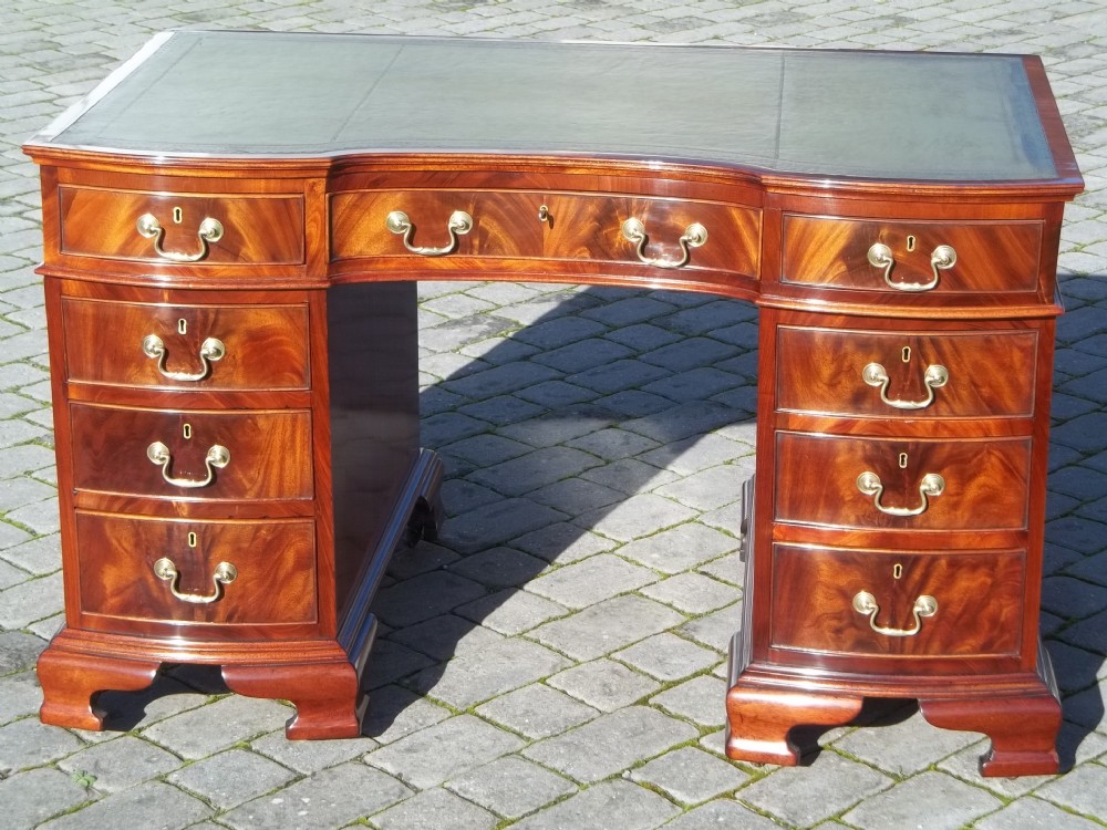 Antique Victorian mahogany pedestal desk