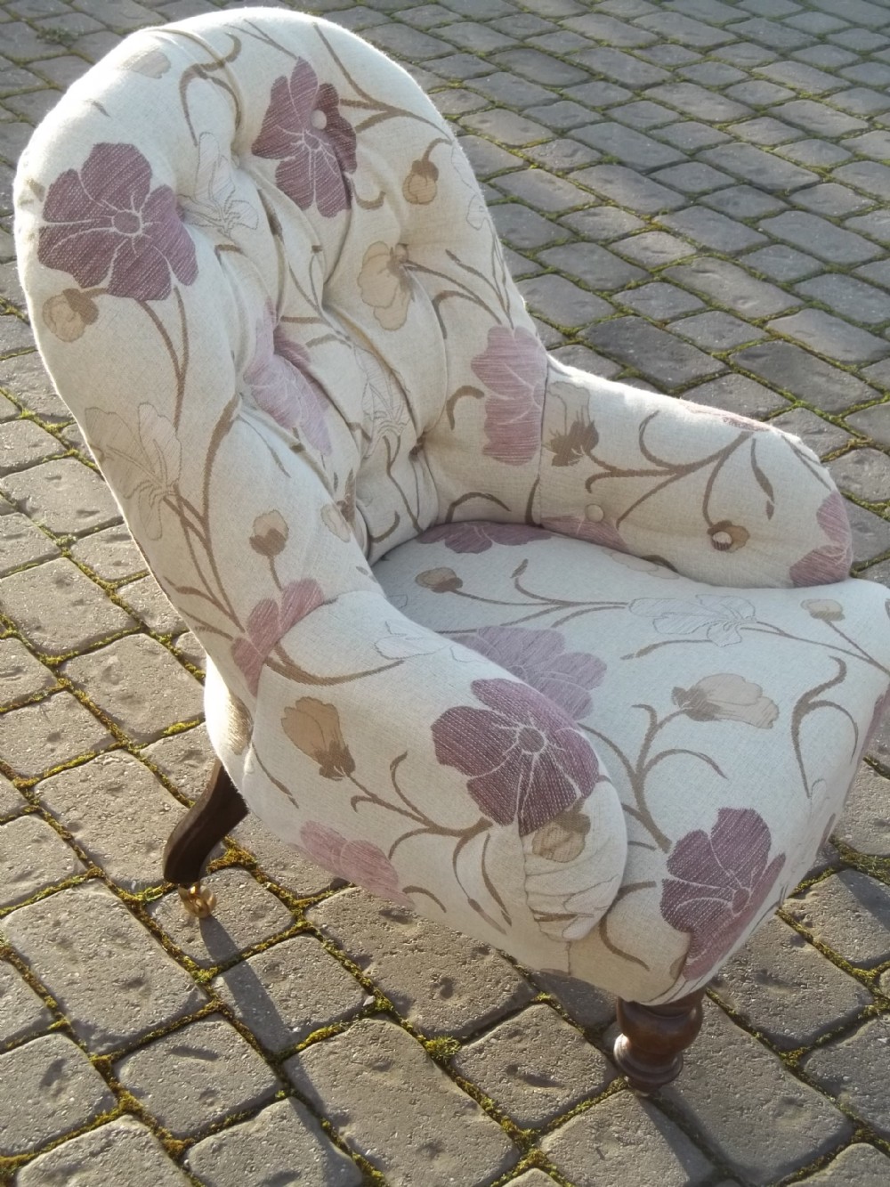Antique upholstered nursing chair