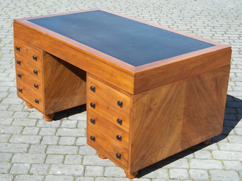 Antique walnut art deco desk