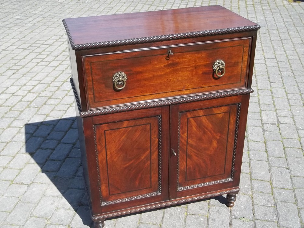 Antique mahogany secretaire cupboard