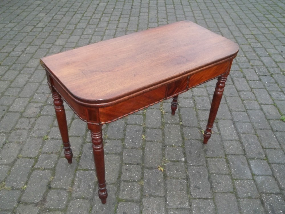 Antique regency georgian mahogany tea dining card side hall lamp supper breakfast table