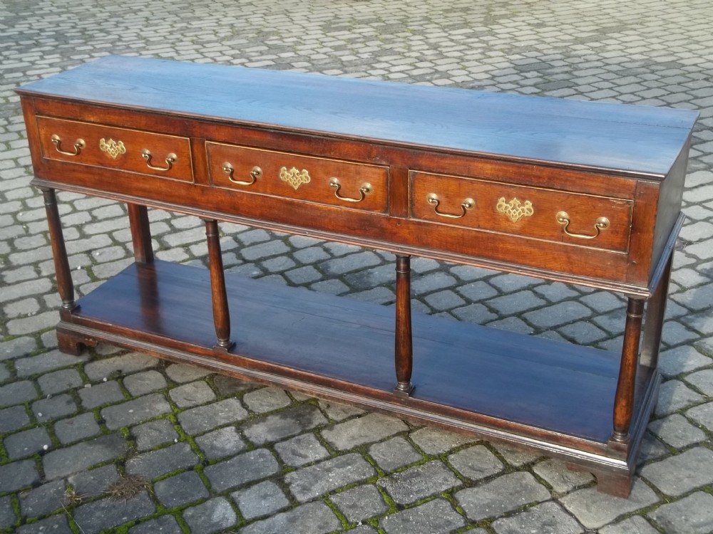 Antique oak Georgian 18th century potboard Welsh dresser base sideboard