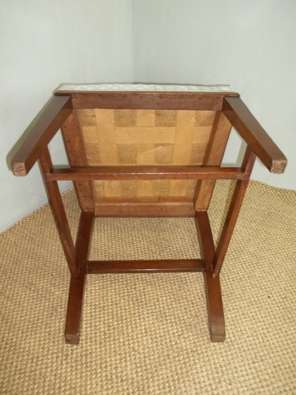 A superb antique set of Georgian 8 eight ( six plus two) Regency brass inlaid mahogany upholstered dining chairs View VIII