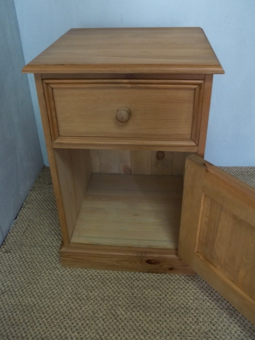 Antique pine bedside cabinet View IV
