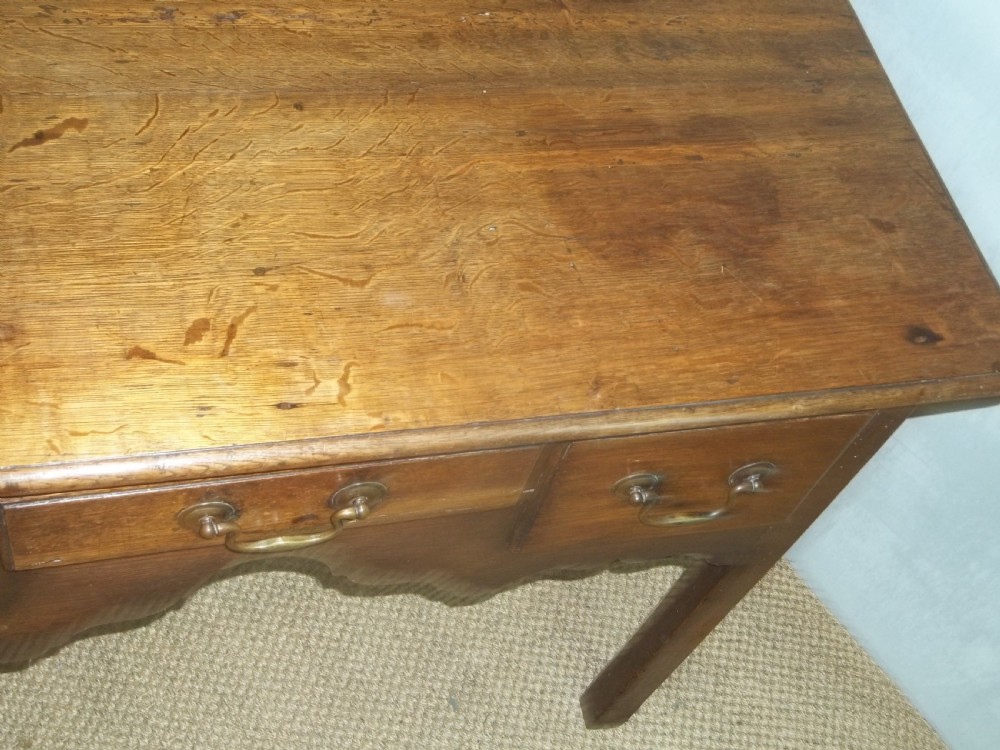 18th century Georgian oak lowboy dressing hall side lamp table View III