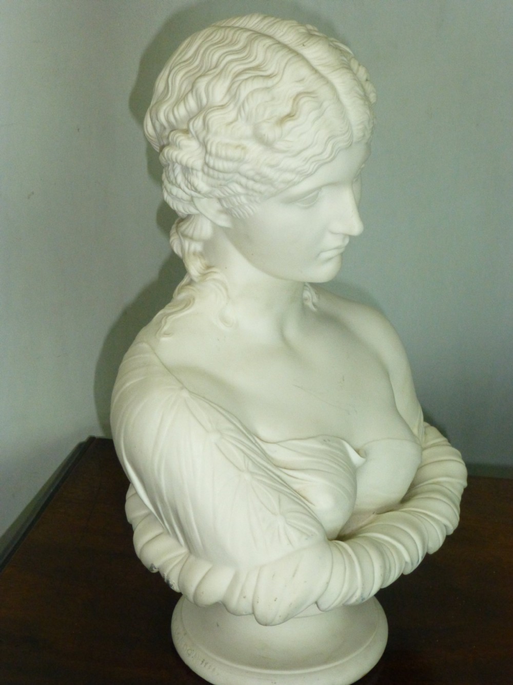 19th century Copeland parian bust after C. Delpech of Clytie the Water Nymph. View II