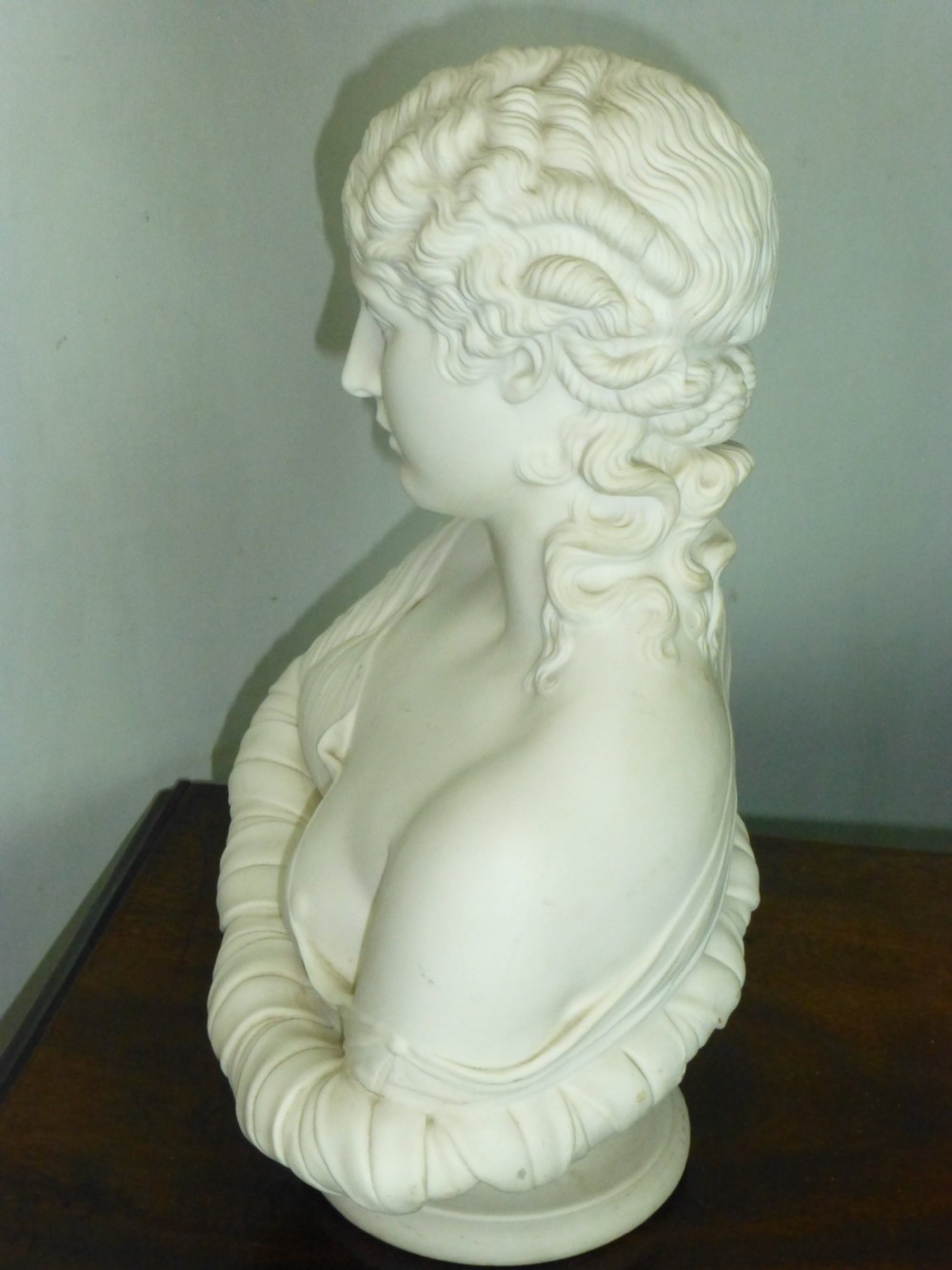 19th century Copeland parian bust after C. Delpech of Clytie the Water Nymph. View IV