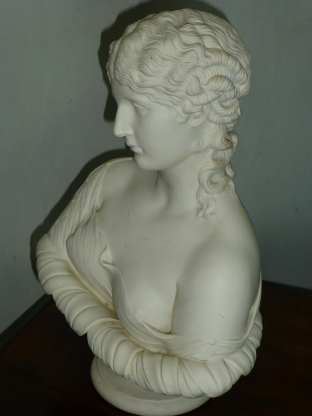 19th century Copeland parian bust after C. Delpech of Clytie the Water Nymph. View V