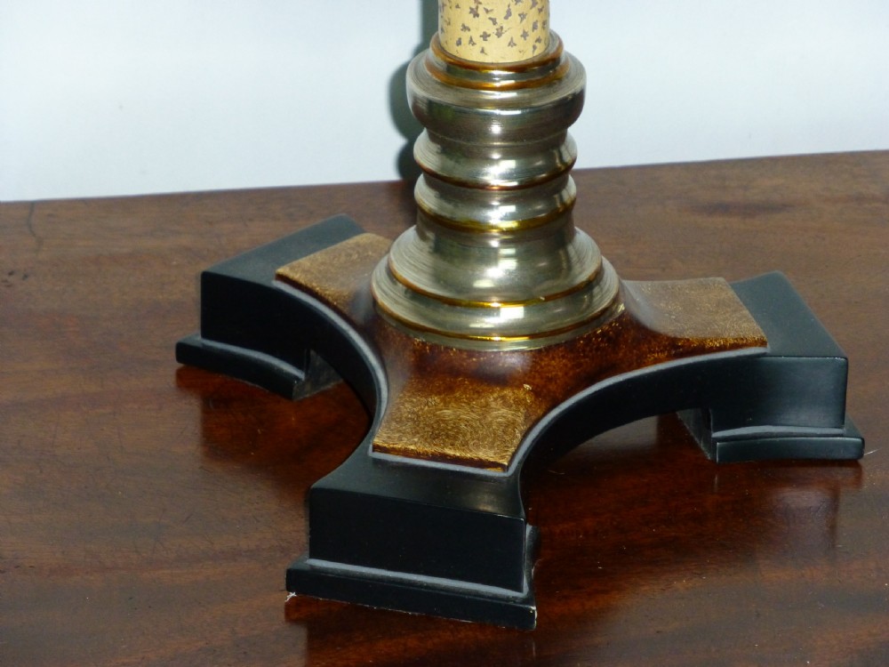 A splendid pair of large chrome and marble effect table lamps. C1930 View II