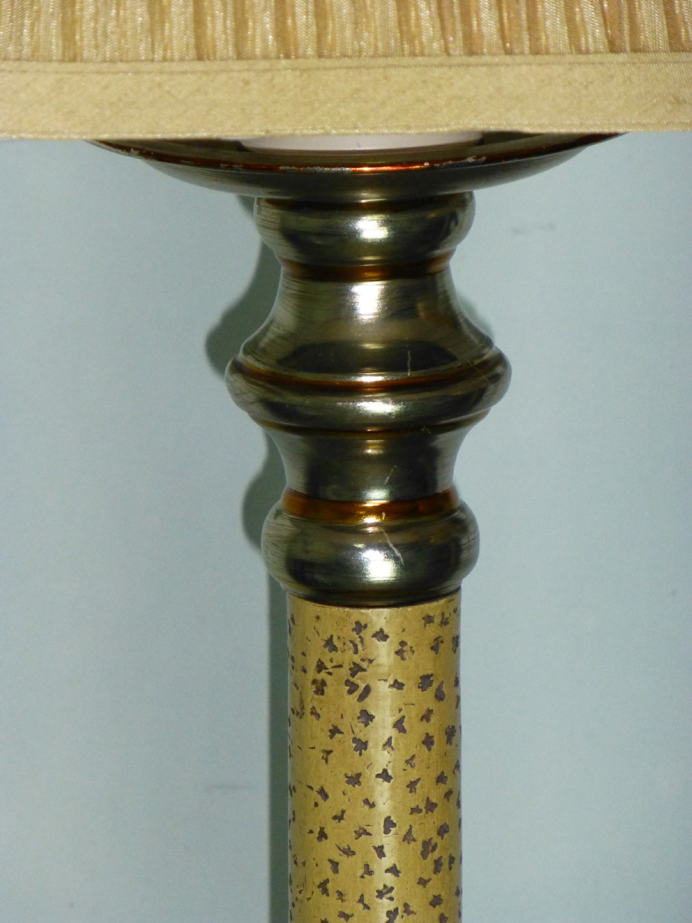 A splendid pair of large chrome and marble effect table lamps. C1930 View III