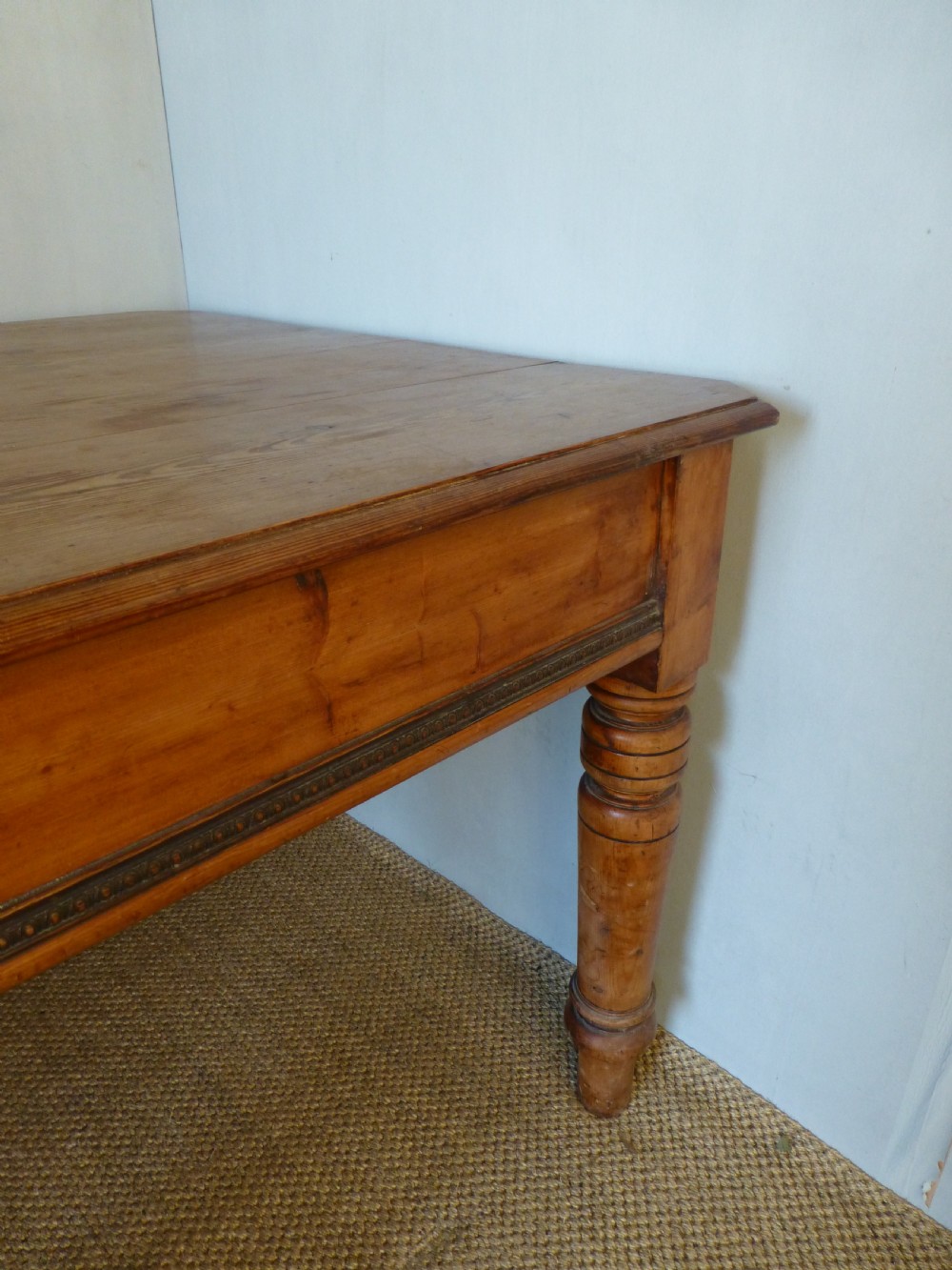 Welsh pine scrub top farmhouse kitchen dairy dining table View III