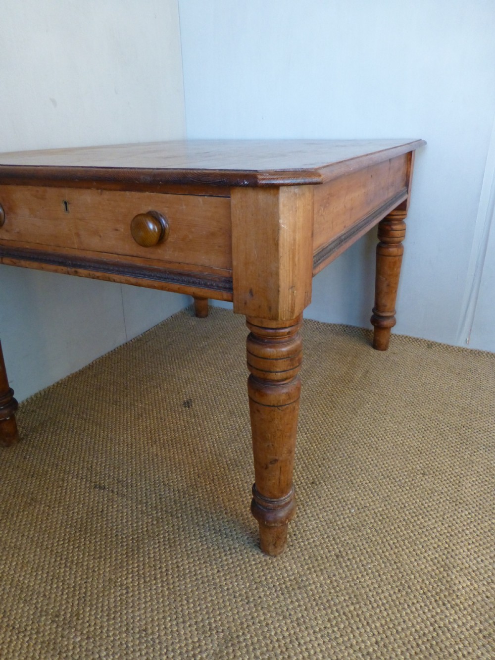 Welsh pine scrub top farmhouse kitchen dairy dining table View V