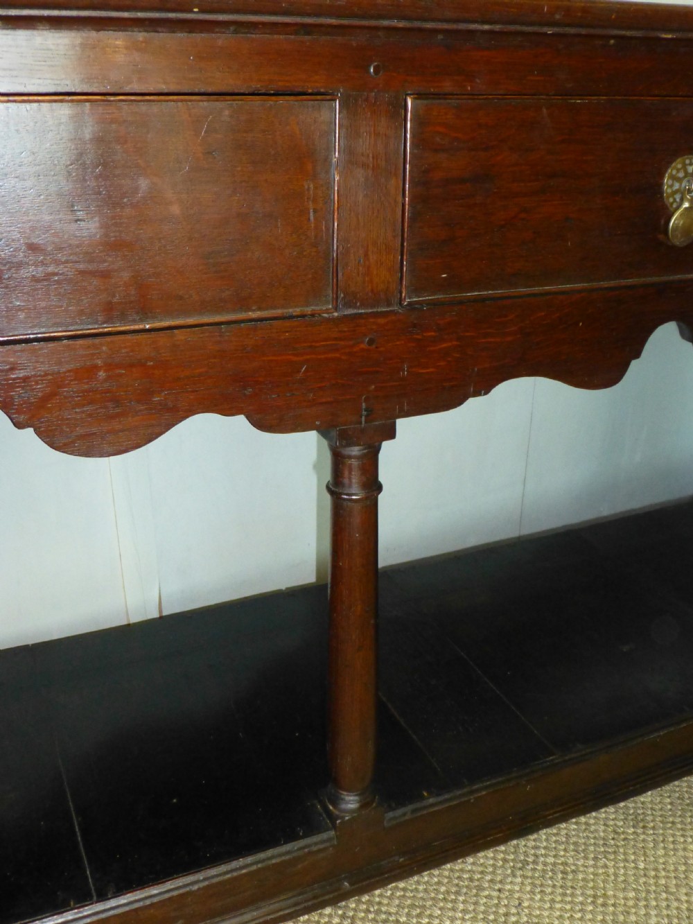 Welsh oak narrow 18th century Georgian pot board open dresser base View VI