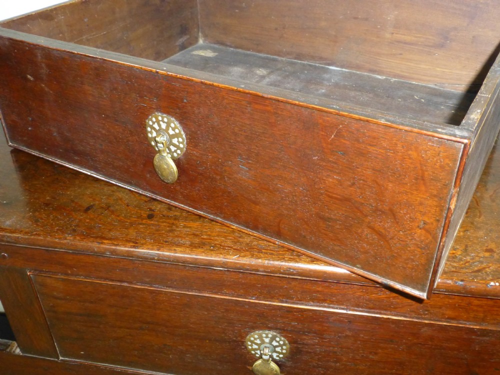 Welsh oak narrow 18th century Georgian pot board open dresser base View X