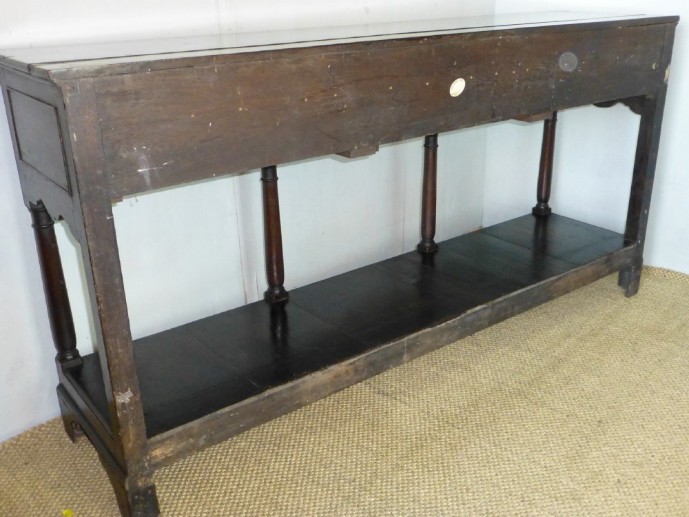 Welsh oak narrow 18th century Georgian pot board open dresser base View XI