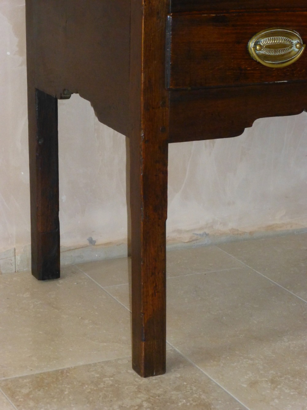 18th century Welsh oak George III lowboy dressing hall lamp side table View V