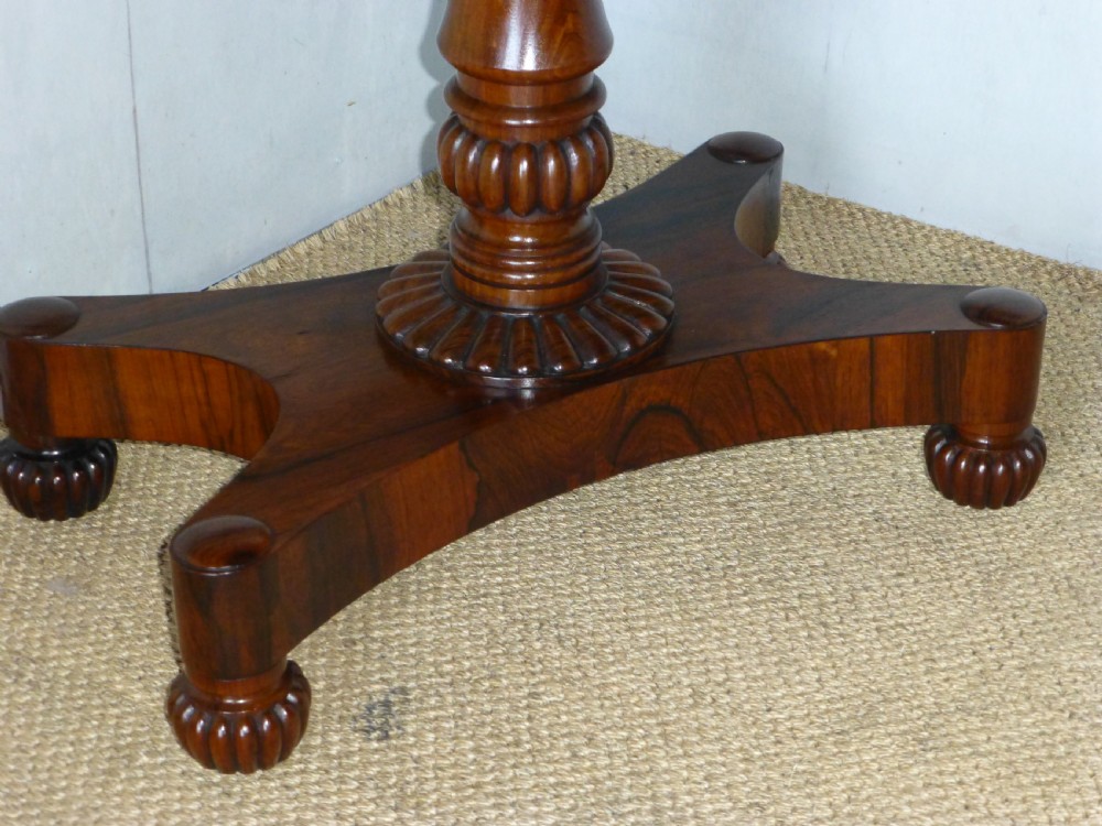 Gillows Regency Georgian rosewood card games side hall lamp sofa table View II