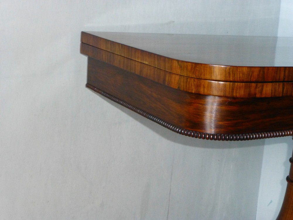 Gillows Regency Georgian rosewood card games side hall lamp sofa table View IV