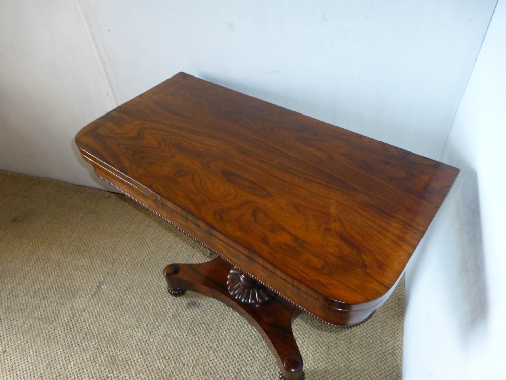 Gillows Regency Georgian rosewood card games side hall lamp sofa table View VI