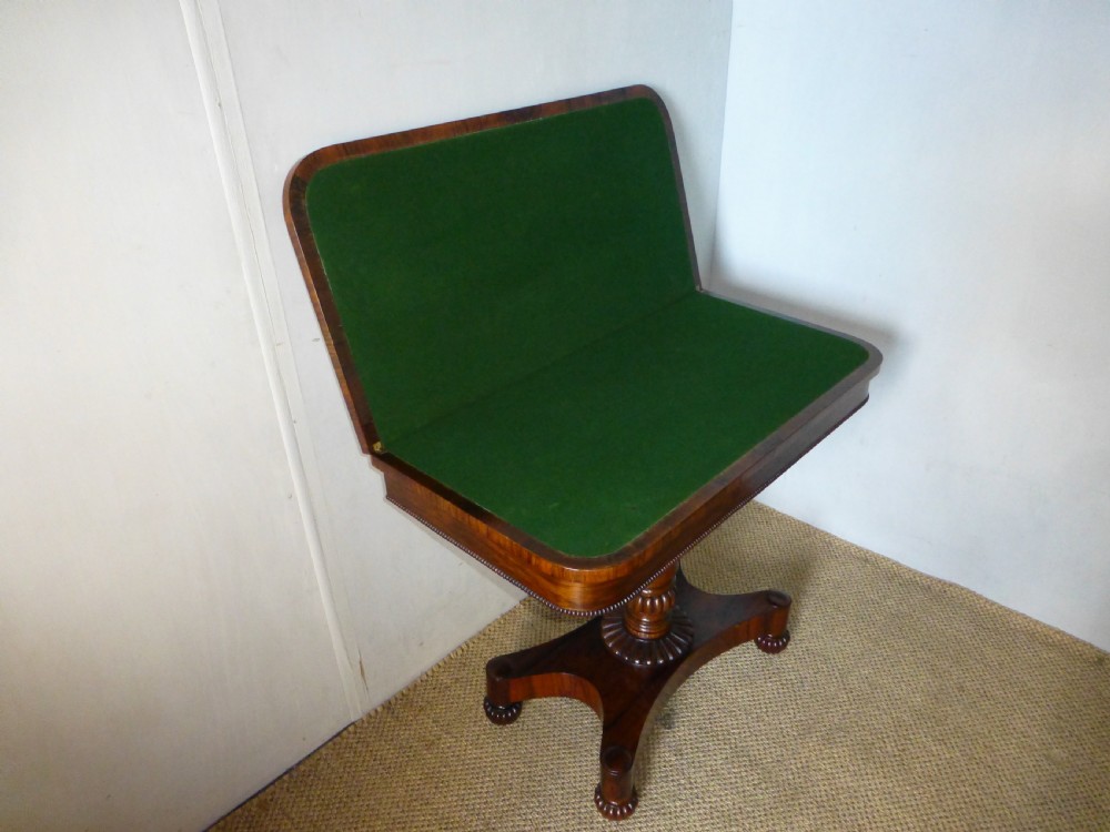 Gillows Regency Georgian rosewood card games side hall lamp sofa table View VII