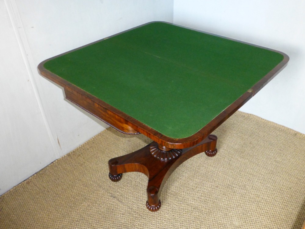 Gillows Regency Georgian rosewood card games side hall lamp sofa table View IX