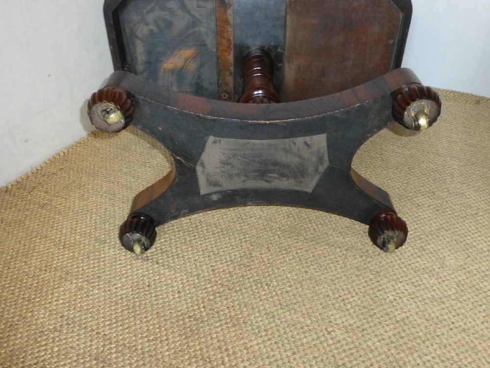 Gillows Regency Georgian rosewood card games side hall lamp sofa table View X