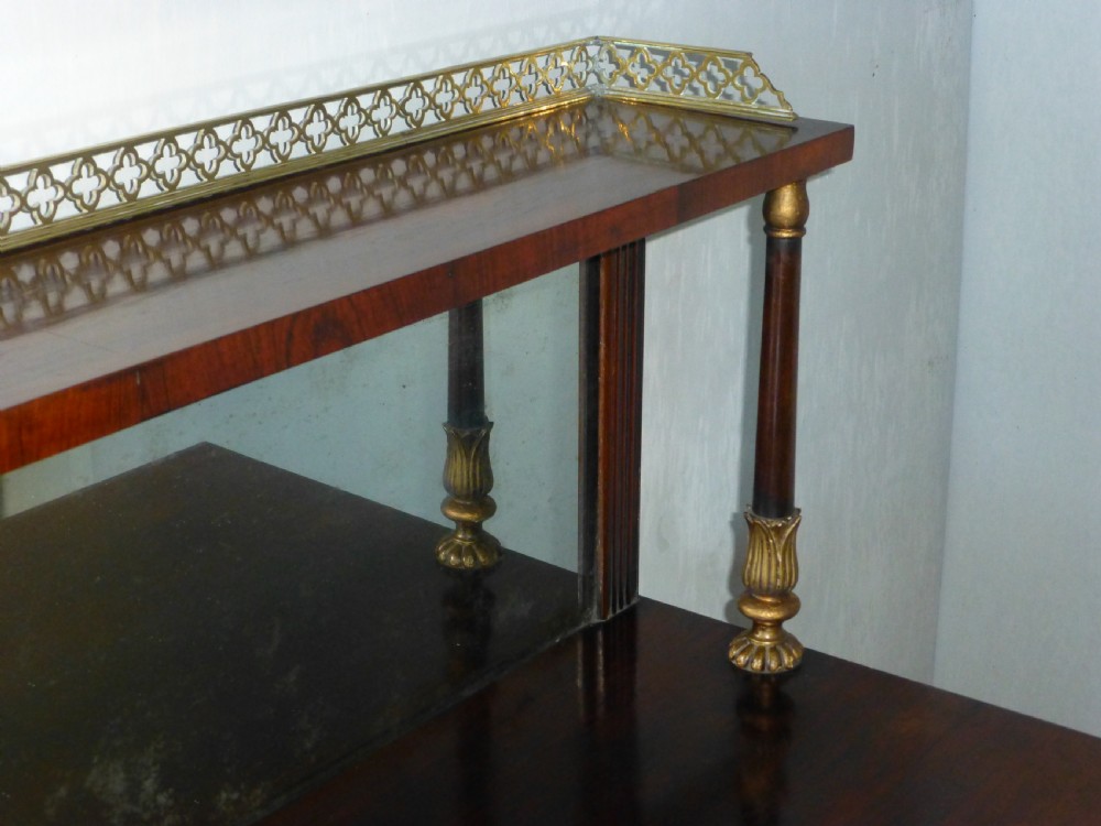 Regency Georgian Gillows rosewood and mahogany lined chiffonier sideboard. C1825. View VIII