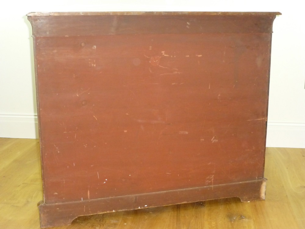 Antique superior small serpentine shaped burr walnut inlaid walnut side cabinet credenza sideboard chiffonier pier console table View XI