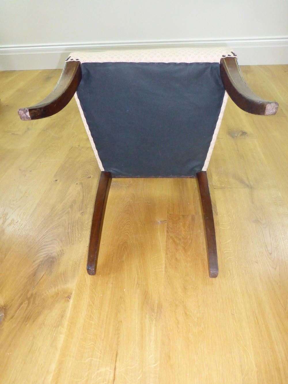 A good quality set of four mahogany  Regency brass inlaid dining chairs. C1810 View XII