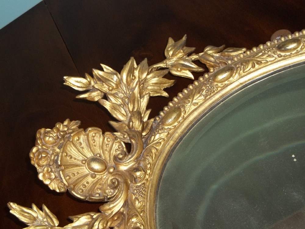 Pair of Regency water gilded oval gilt girandole mirrors View VIII