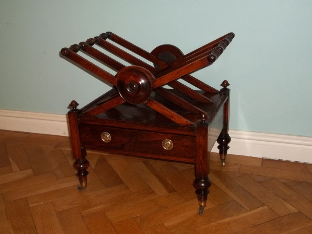 Regency rosewood canterbury magazine rack