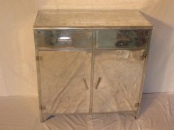 ANTIQUE AVIATOR VINTAGE ART DECO RETRO ALUMINIUM AIRMAN SIDEBOARD