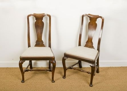 Pair of 18th Century Walnut Side Chairs