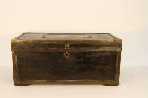 Black Leather Studded Trunk