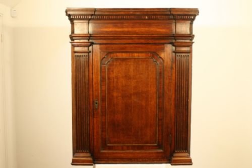 Oak Hanging Corner Cupboard