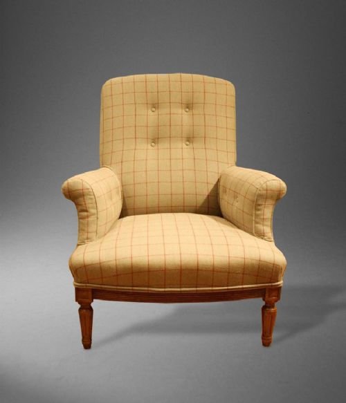 French Walnut Framed Armchair