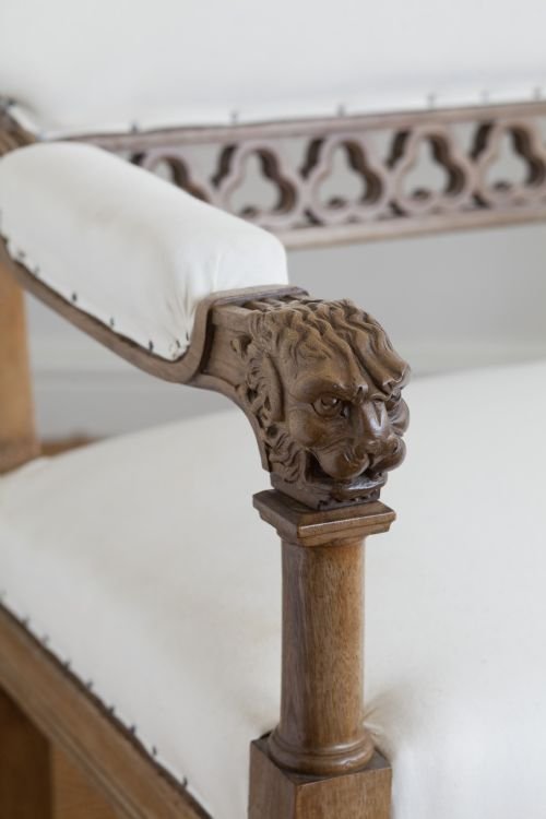 Italian Walnut Framed Bench