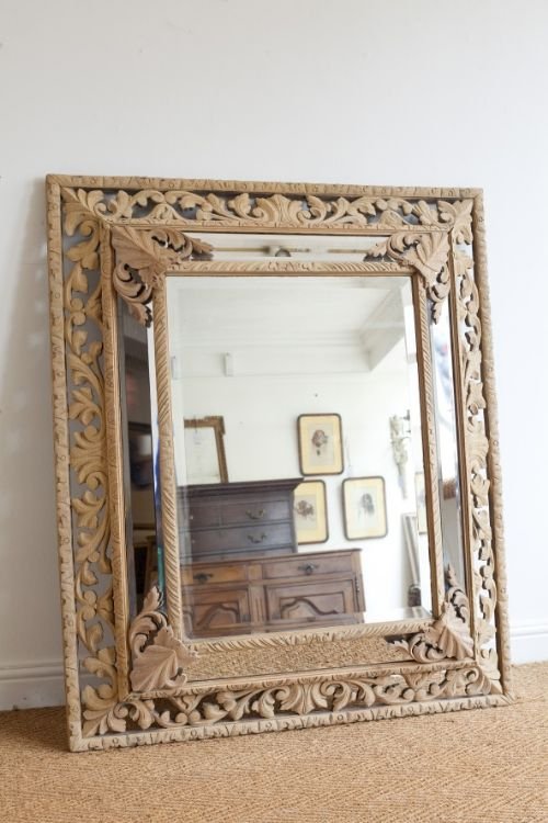 Decorative Bleached Oak French Mirror