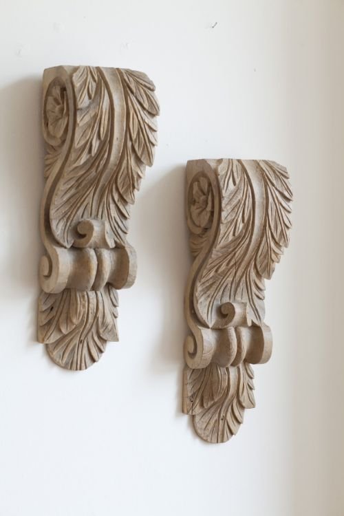 Pair of Vicotrian Pine Corbels