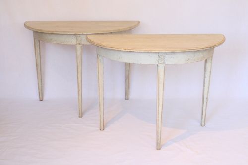 Pair of Demi-lune Side Tables