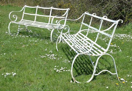 Pair of Victorian Cast Iron Garden Benches