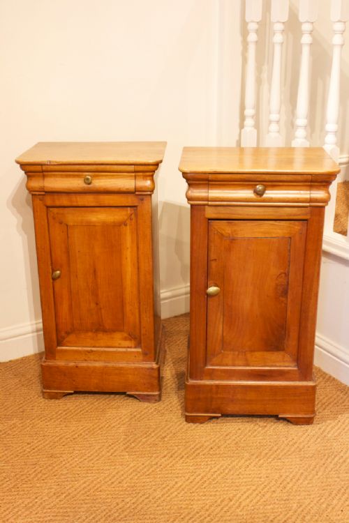 Pair of French Fruitwood Pot Cupboards
