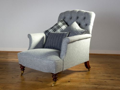 Buttoned Back Library Chair