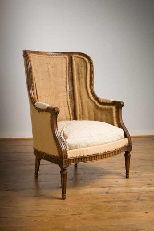 French Beech Framed Bergere Chair