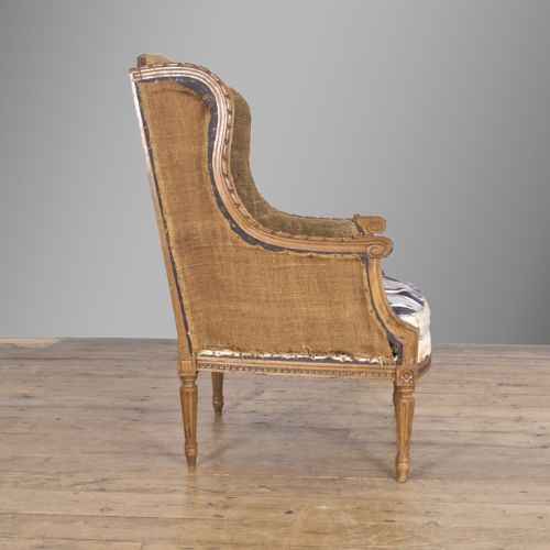 fig 1. LOUIS XVI STYLE BERGERE ARMCHAIR