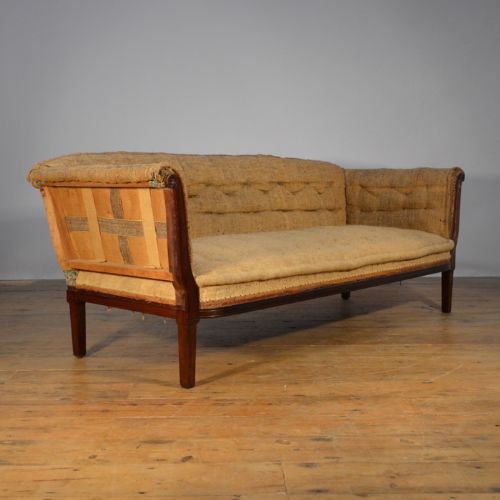fig 1. EDWARDIAN MAHOGANY SOFA REUPHOLSTERY INCLUDED