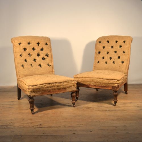 Pr of Salon Chairs Inc Reupholstery