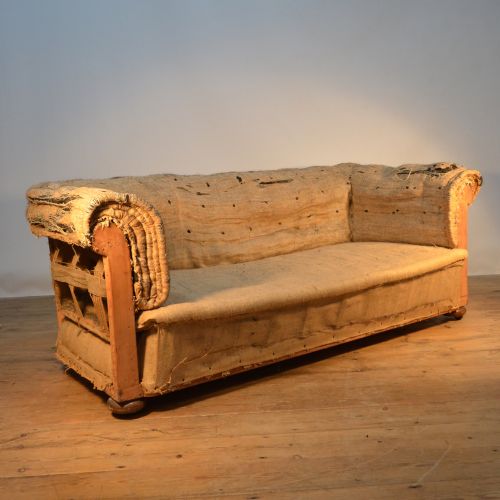 M014 19th Century Chesterfield Sofa, Reupholstery Incl