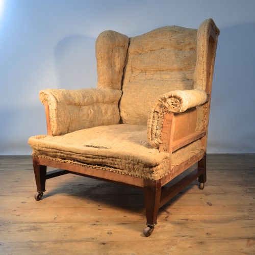 19th Century English Armchair, Reupholstery Incl