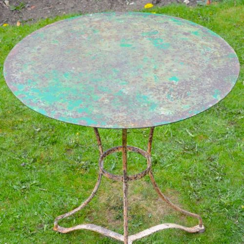 French Painted Metal Bistro Table